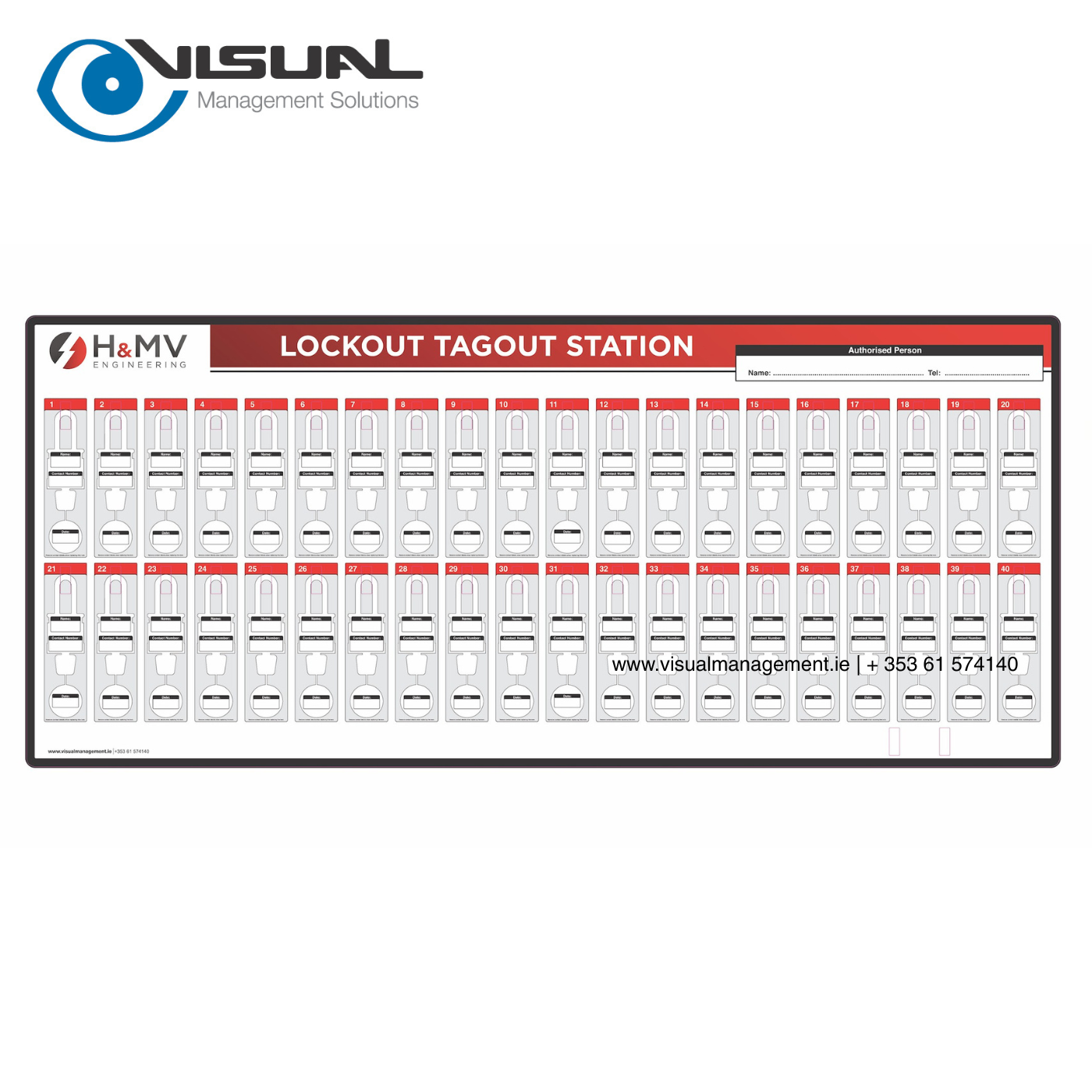 Lockout Tagout Stations - 40 no. Safety Padlock