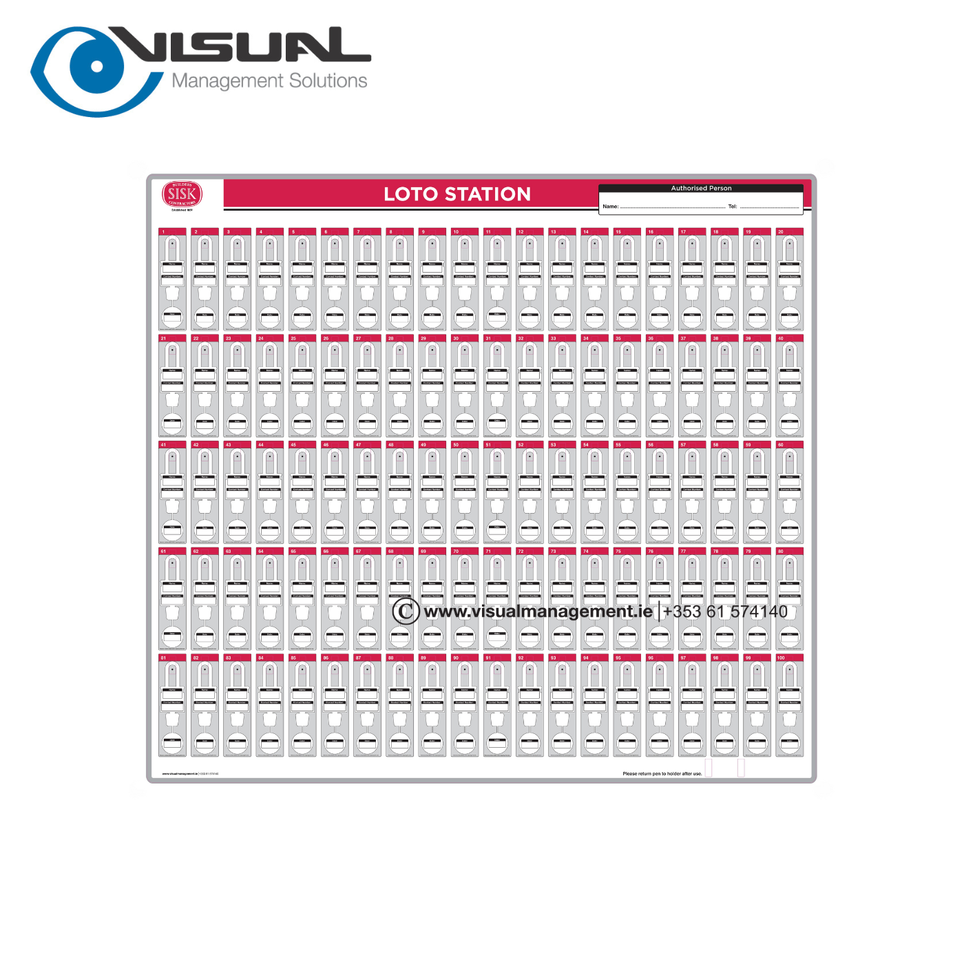 LOTO Stations - 100 no. Safety Padlock - Image 2