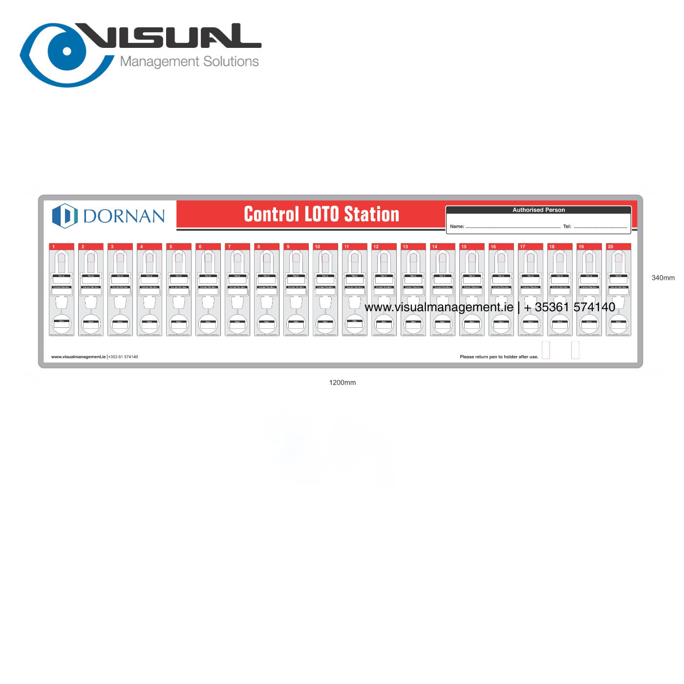 LOTO Stations - 20 no. Safety Padlock