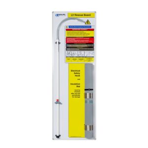 LV electrical rescue board with CATU rescue hook and Boguma electrical matting attached