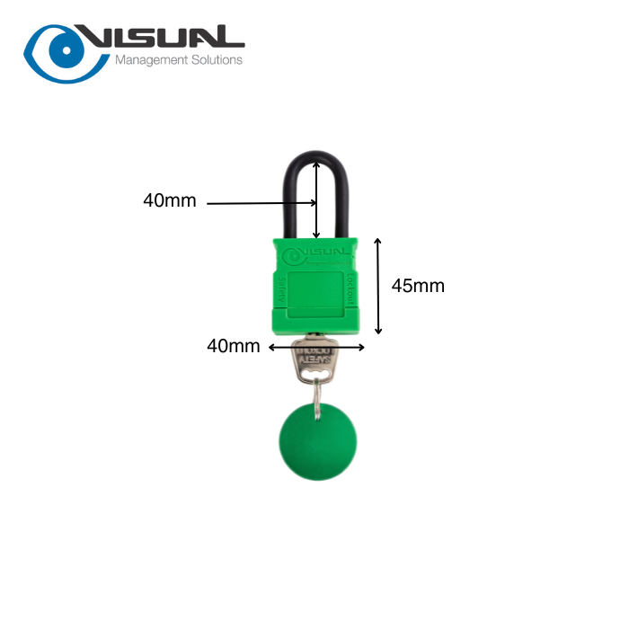 Lockout Tagout Safety Padlock - Green - Image 2