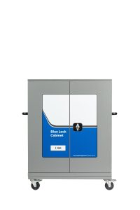 Grey LOTO Storage Cabinet with wheels, single sided